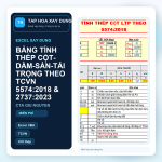Hinh bia BẢNG TÍNH THÉP CỘT-DẦM-SÀN-TẢI TRỌNG THEO TCVN 5574:2018 & 2737:2023