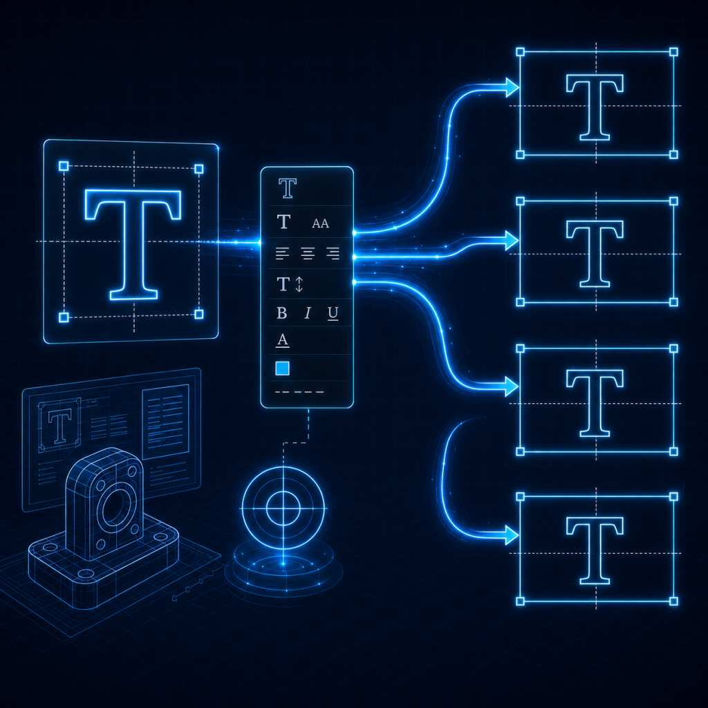 Minh hoa dong bo thuoc tinh text trong AutoCAD