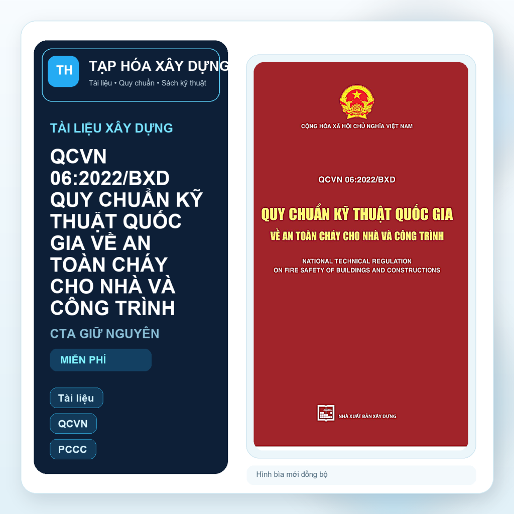 QCVN 06:2022/BXD QUY CHUẨN KỸ THUẬT QUỐC GIA VỀ AN TOÀN CHÁY CHO NHÀ VÀ CÔNG TRÌNH