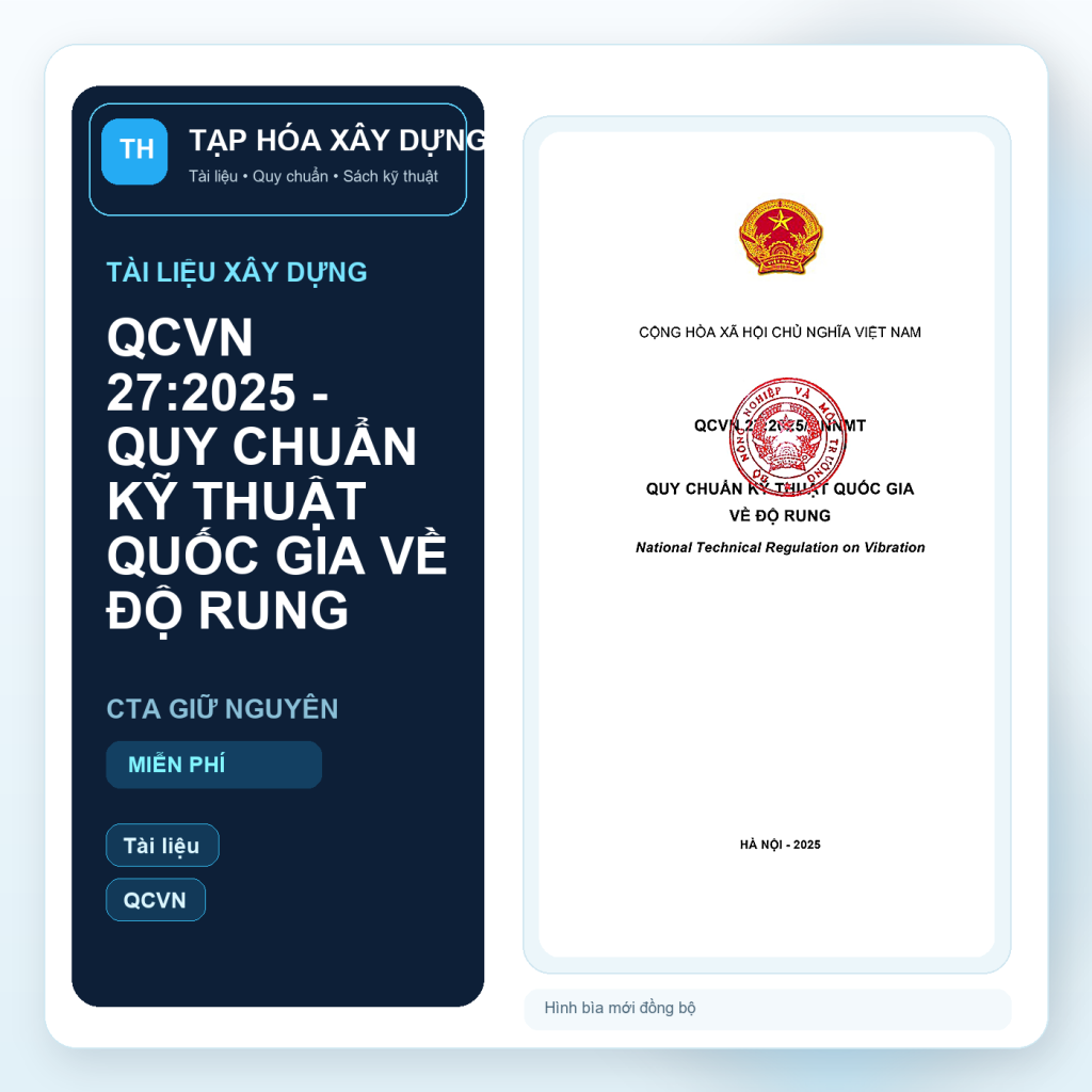 QCVN 27:2025 - QUY CHUẨN KỸ THUẬT QUỐC GIA VỀ ĐỘ RUNG