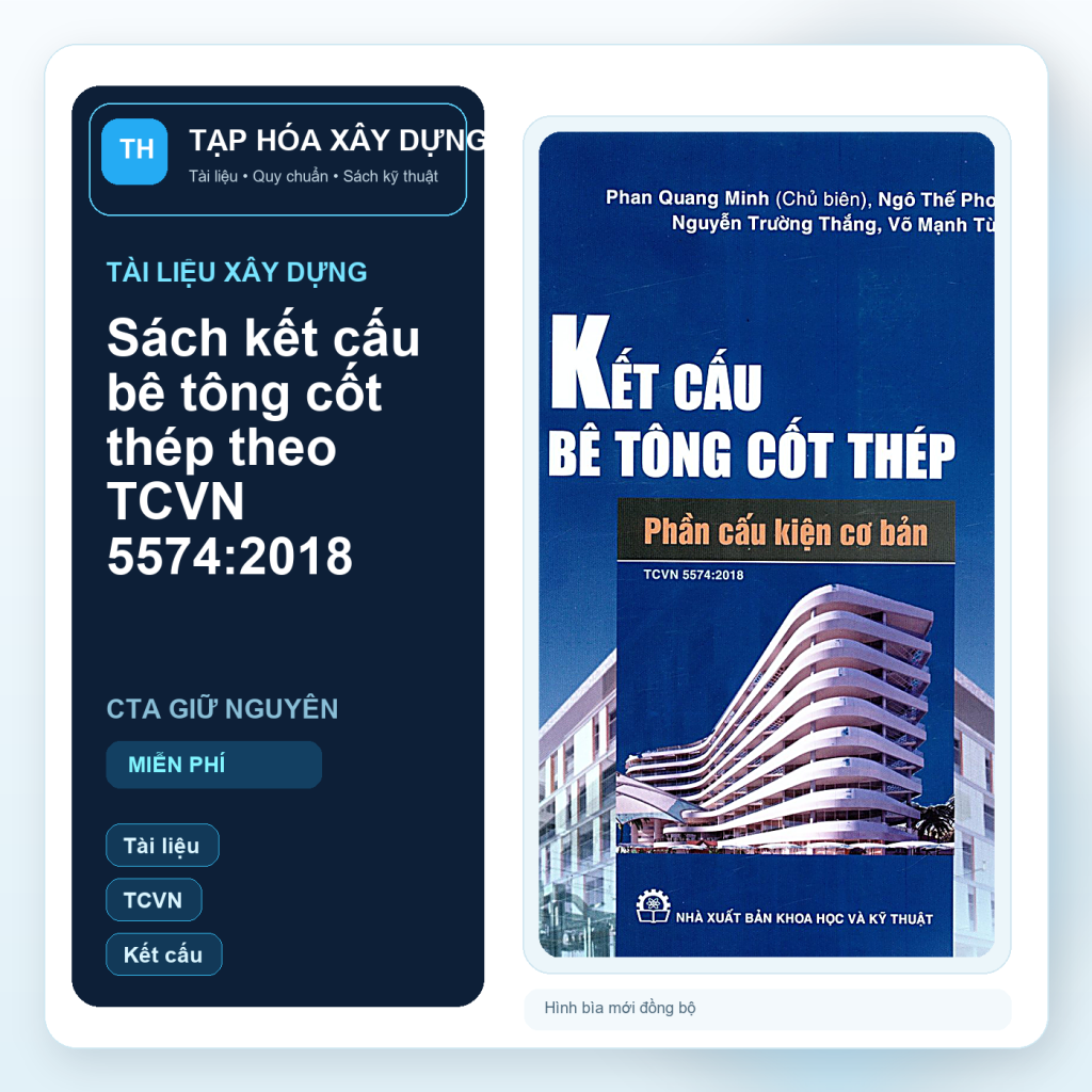 Sách kết cấu bê tông cốt thép theo TCVN 5574:2018