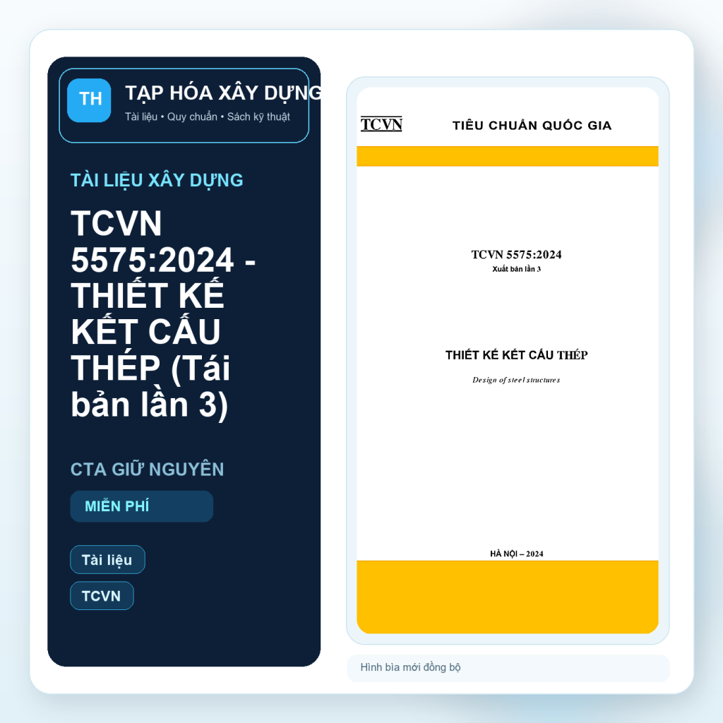 TCVN 5575:2024 - THIẾT KẾ KẾT CẤU THÉP (Tái bản lần 3)