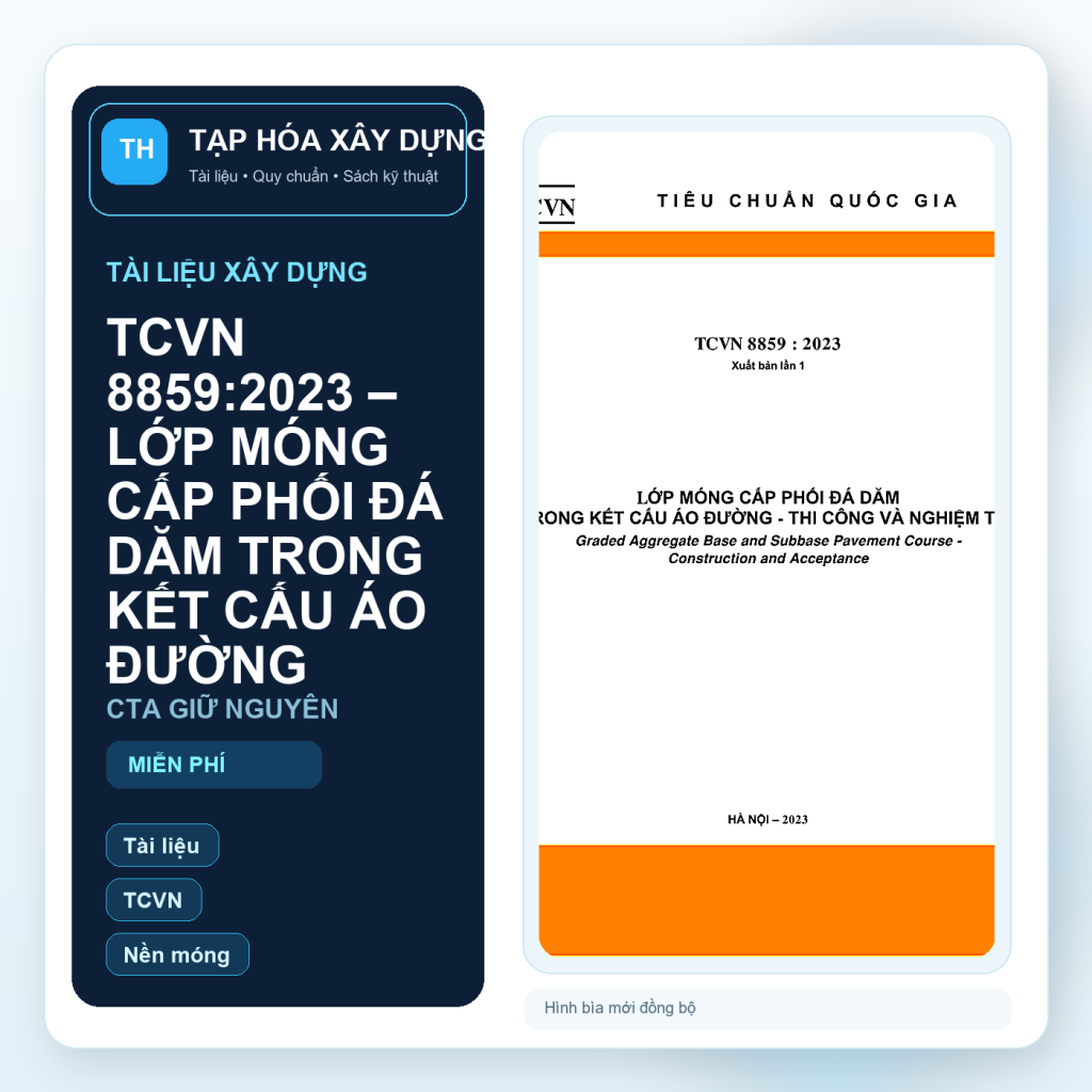TCVN 8859:2023 – LỚP MÓNG CẤP PHỐI ĐÁ DĂM TRONG KẾT CẤU ÁO ĐƯỜNG